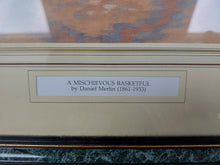Charger l'image dans la galerie, Reproduction d'un tableau de Daniel Merlin "A Mischievous Basketful" Le charme des violettes - Brocante en ligne