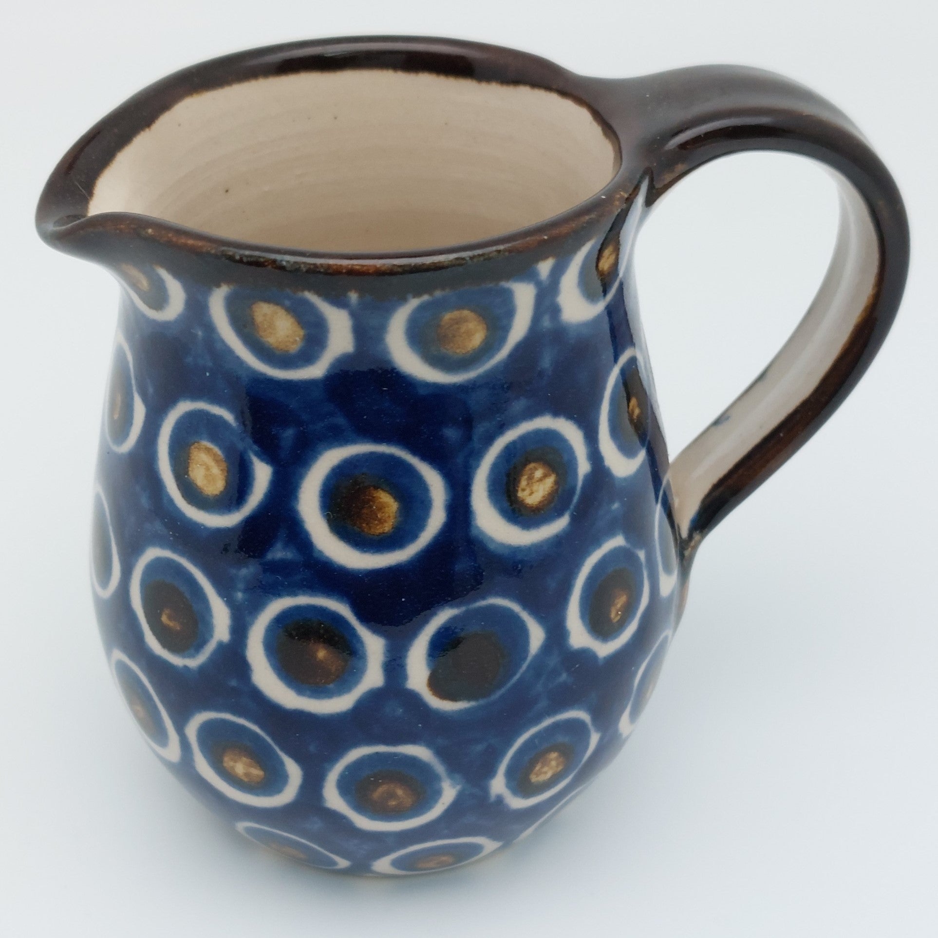 Pot à Lait En Céramique Pornic, Blanc Brillant, Vintage 1920-1949