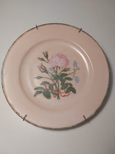 Charger l'image dans la galerie, Assiette de décoration vintage en porcelaine rose motif de roses Le charme des violettes - Brocante en ligne