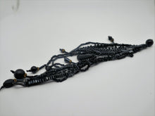 Load image into Gallery viewer, Old retro cuff bracelet in pearls and lace