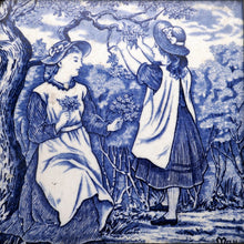 Afbeelding in Gallery-weergave laden, Oude vintage keramische tegel om op te hangen