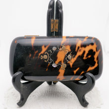 Load image into Gallery viewer, Napoleon III period cigar case in tortoiseshell and gilded brass and mother-of-pearl inlays
