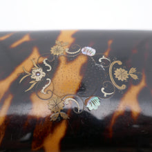 Load image into Gallery viewer, Napoleon III period cigar case in tortoiseshell and gilded brass and mother-of-pearl inlays