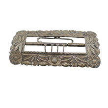 Load image into Gallery viewer, Set of 3 silver metal belt buckles, late 19th century, early 20th century