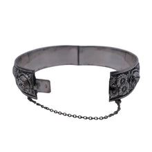Load image into Gallery viewer, ELLDEE. Scandinavian bracelet with roses in solid silver. 1940s.