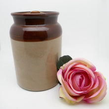 Load image into Gallery viewer, Vintage English stoneware pot with lid