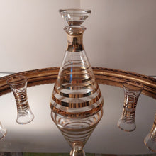 Charger l'image dans la galerie, Service à liqueur en verre Art déco Le charme des violettes - Brocante en ligne