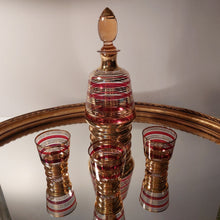 Charger l'image dans la galerie, Service à liqueur en verre vintage, Années 1950