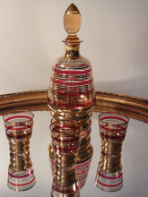 Charger l'image dans la galerie, Service à liqueur en verre vintage, Années 1950