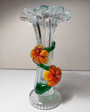 Charger l'image dans la galerie, Vase soliflore en verre vintage Le charme des violettes - Brocante en ligne