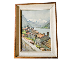 Load image into Gallery viewer, Markovitch Nicolas (Marc), duo de lithographies d&#39;aquarelles de Morcote et Gandria au Lac de Lugano, éditées par Stehli Frères Zurich, années 1930-1940
