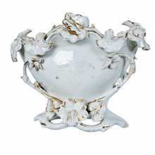 Load image into Gallery viewer, Andenne. Vase en porcelaine au décor de fleurs et or, XIXème siècle
