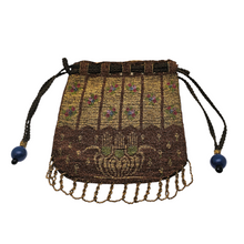 Charger l'image dans la galerie, Aumônière Art déco en perles de verre, années 1925-1935 Le Charme des Violettes - Brocante en ligne
