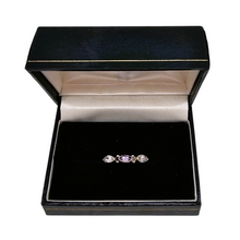 Charger l&#39;image dans la galerie, Bague artisanale indienne vintage en argent sertie de pierres taillées, années 1980-2000 Le Charme des Violettes - Brocante en ligne
