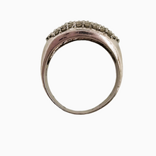 Afbeelding in Gallery-weergave laden, Vintage 925 zilveren ring bezet met zirkonia&#39;s
