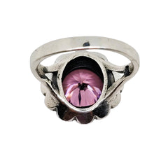 Charger l'image dans la galerie, Bague en argent 925, pierre rose facettée et marcassites – Style Art déco, fin XXè siècle Le Charme des Violettes - Brocante en ligne
