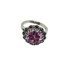 Charger l'image dans la galerie, Bague en argent 925, pierre rose facettée et marcassites – Style Art déco, fin XXè siècle Le Charme des Violettes - Brocante en ligne
