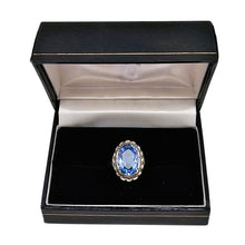 Load image into Gallery viewer, Bague en argent 835, spinelle bleu et marcassites – Style Art déco Le Charme des Violettes - Brocante en ligne
