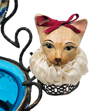 Charger l'image dans la galerie, Baguier Napoléon III revisité – miroir biseauté, verre turquoise émaillé, flacon en cristal, vers 1880-1900 Le Charme des Violettes - Brocante en ligne
