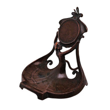 Charger l'image dans la galerie, Baguier porte-montre Art nouveau en bronze – Jeune femme, vers 1900 Le Charme des Violettes - Brocante en ligne
