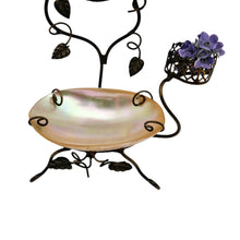 Load image into Gallery viewer, Baguier porte-montre Napoléon III en laiton doré, miroir biseauté et nacre, XIXe siècle Le Charme des Violettes - Brocante en ligne
