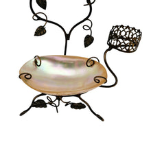 Load image into Gallery viewer, Baguier porte-montre Napoléon III en laiton doré, miroir biseauté et nacre, XIXe siècle Le Charme des Violettes - Brocante en ligne
