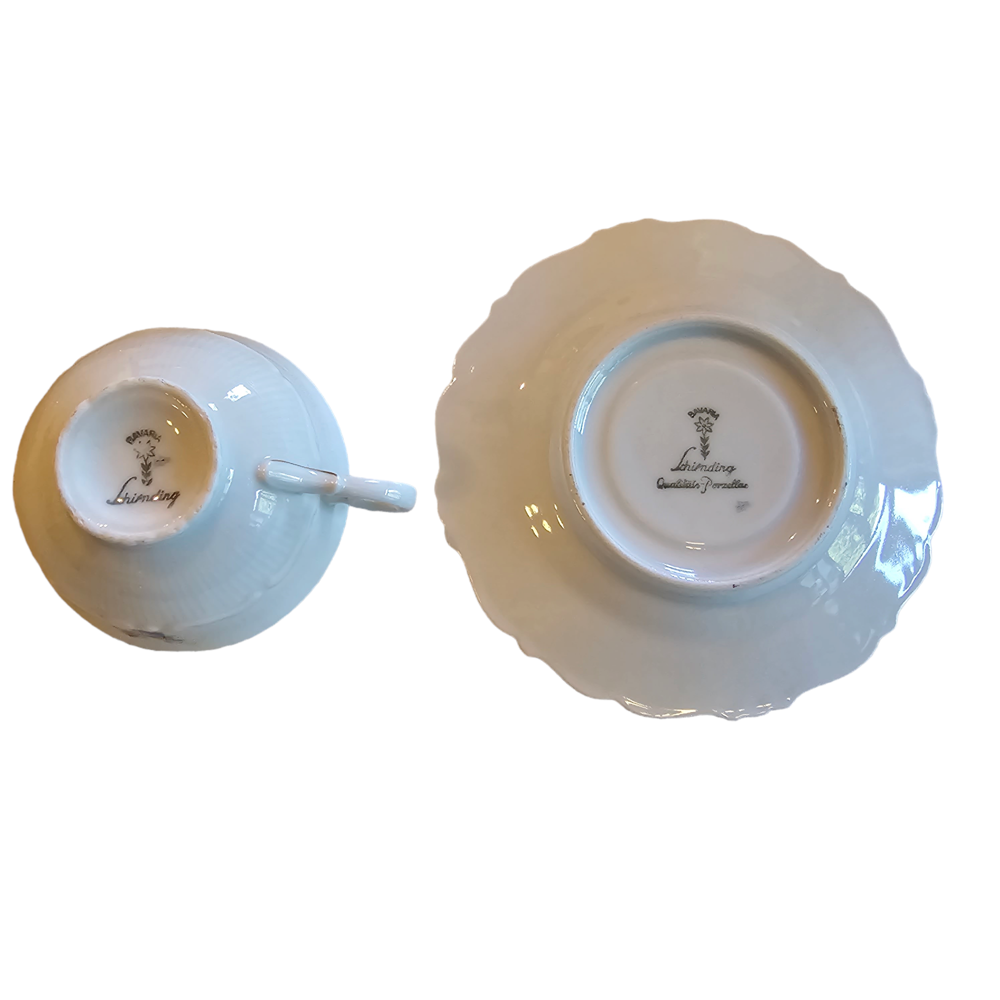 Bavaria Schirnding. Vintage porcelain espresso service decorated