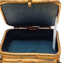Load image into Gallery viewer, Boîte à bijoux porte-montre en forme de chaise – miroir biseauté et velours bleu, fin XIXe Le Charme des Violettes - Brocante en ligne
