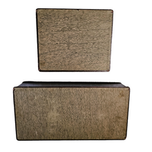 Load image into Gallery viewer, Duo of leather-style embossed cardboard boxes. 1920s-1930s
