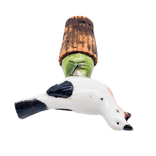 Charger l'image dans la galerie, Bouchon en porcelaine et liège – Oiseau, fin XIXè - début XXè Le Charme des Violettes - Brocante en ligne
