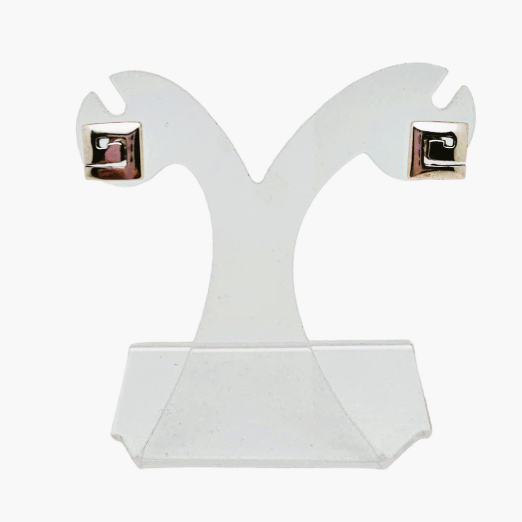 Boucles d'oreilles en argent 925, design moderniste scandinave, années 1970