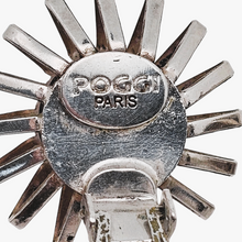 Charger l&#39;image dans la galerie, POGGI Paris, Boucles d’oreilles Space Age en métal argenté, années 1970

