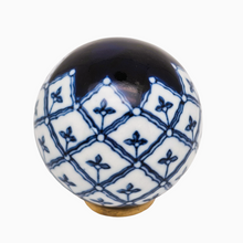 Load image into Gallery viewer, Blue and white Chinese porcelain carpet ball, 20th century
