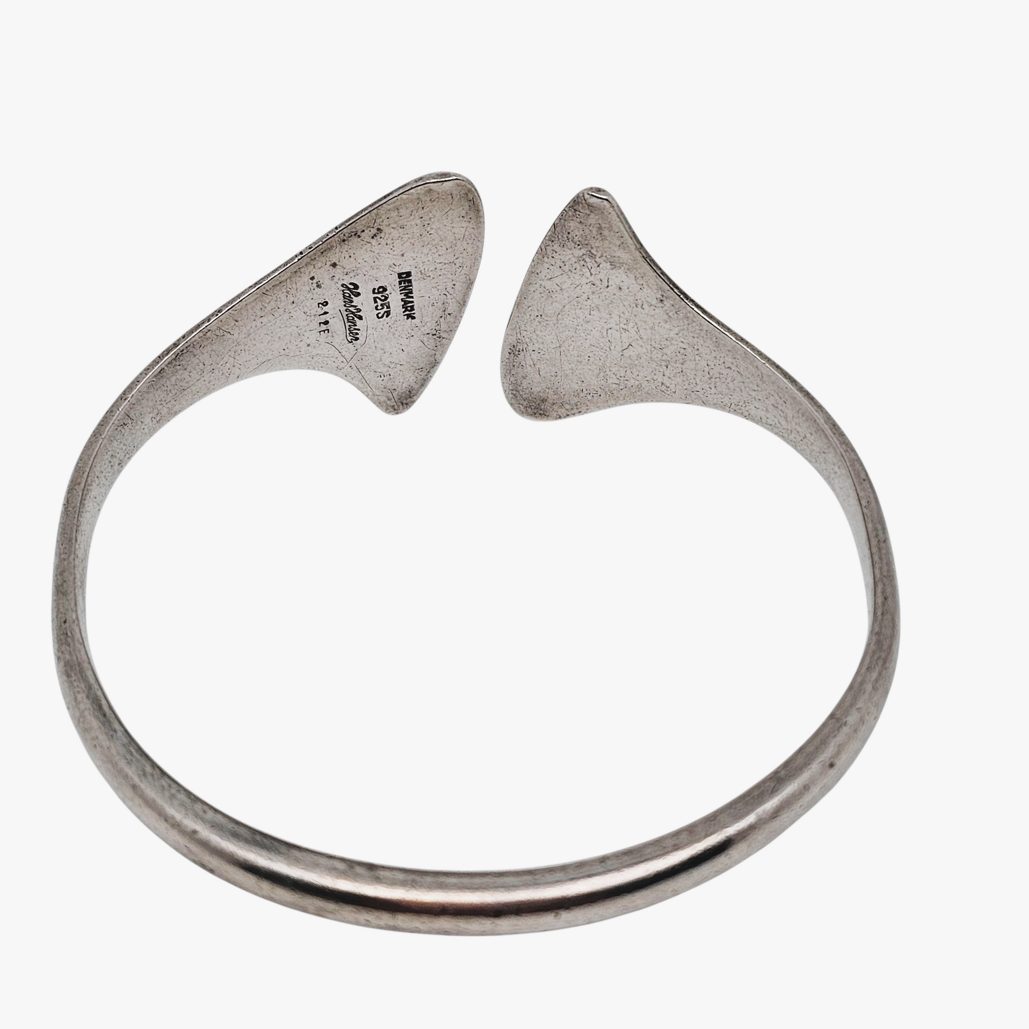 Bracelet Bangle Hans Hansen Argent Sterling 925 - Vintage Danemark, Fait Main, 8 Pouces