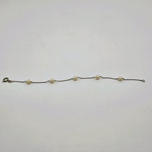 Afbeelding in Gallery-weergave laden, Bracelet vintage en argent 925 serti de 5 perles fines
