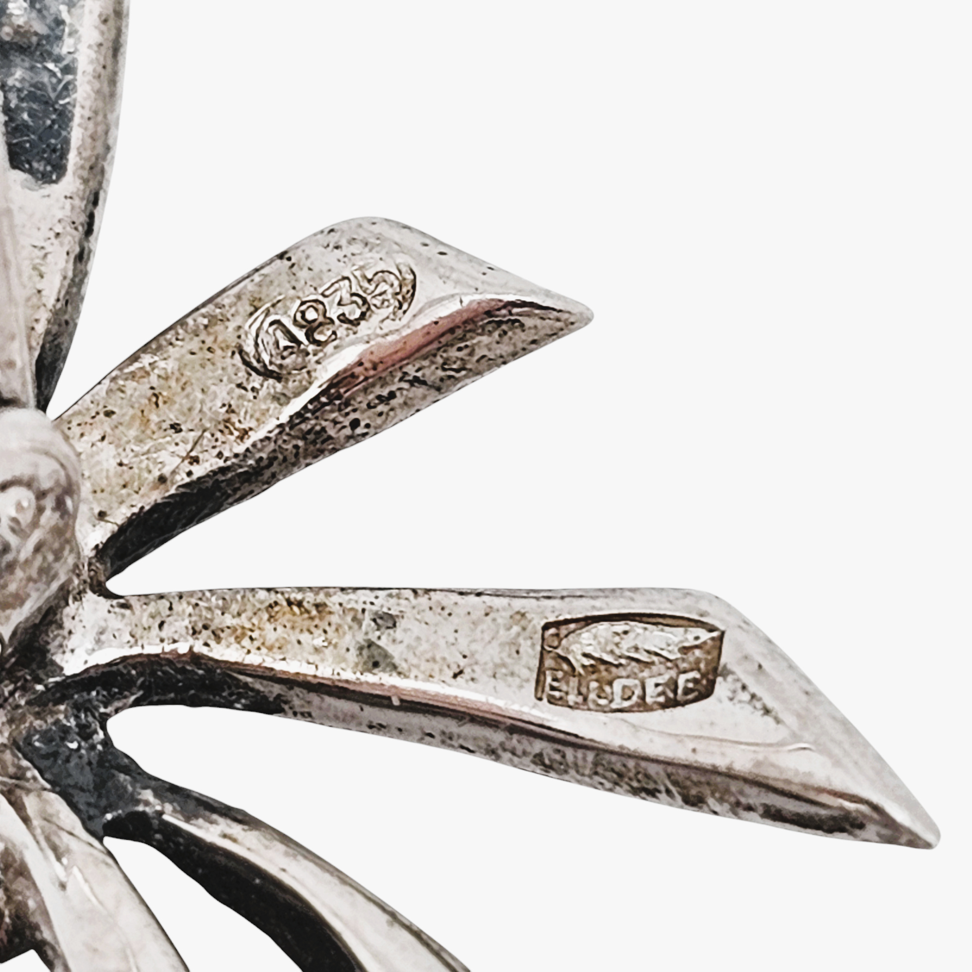 Broche Art Déco Ovale En Argent Massif 925 Avec Marcassite - Occasion Parfait état - France