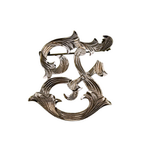 Afbeelding in Gallery-weergave laden, Broche en argent 925 monogrammée &quot;F&quot;, signée ASD, Mexique, années 1950-1970
