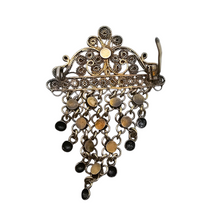 Afbeelding in Gallery-weergave laden, Broche traditionnelle norvégienne Sølje en argent doré, fin XIXe - début XXe siècle Le Charme des Violettes - Brocante en ligne
