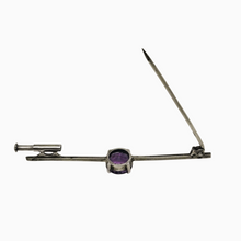 Charger l'image dans la galerie, Broche barrette Art déco en argent et améthyste, années 1915-1925 Le Charme des Violettes - Brocante en ligne
