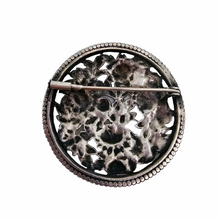 Load image into Gallery viewer, Old Dutch brooch in silver chased with flowers
