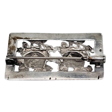 Charger l'image dans la galerie, Broche Art déco en argent massif aux roses ajourées, France, années 1920 Le Charme des Violettes - Brocante en ligne
