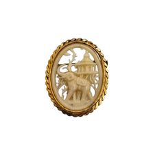 Charger l'image dans la galerie, Broche en celluloïd ajouré - Scène exotique à l’éléphant, vers 1930-1950 Le Charme des Violettes - Brocante en ligne
