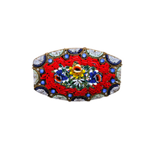 Afbeelding in Gallery-weergave laden, Broche en micromosaïque florale – Italie, fin XIXᵉ / début XXᵉ siècle Le Charme des Violettes - Brocante en ligne
