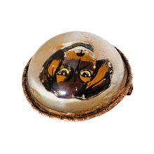 Charger l'image dans la galerie, Broche de style Crystal Essex – Épagneul peint sous verre – Dos en nacre, vers 1890-1910 Le Charme des Violettes - Brocante en ligne
