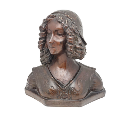 Buste ancien en plâtre patiné de Louise-Marie d’Orléans, Reine des Belges, Milano Reserve n°3, Fin XIXè - Début XXè Le Charme des Violettes - Brocante en ligne