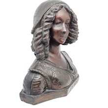 Load image into Gallery viewer, Buste ancien en plâtre patiné de Louise-Marie d’Orléans, Reine des Belges, Milano Reserve n°3, Fin XIXè - Début XXè Le Charme des Violettes - Brocante en ligne
