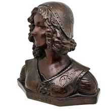 Load image into Gallery viewer, Buste ancien en plâtre patiné de Louise-Marie d’Orléans, Reine des Belges, Milano Reserve n°3, Fin XIXè - Début XXè Le Charme des Violettes - Brocante en ligne
