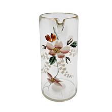 Load image into Gallery viewer, Carafe en verre émaillé à décor de fleurs et muguet, vers 1900 Le Charme des Violettes - Brocante en ligne
