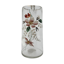 Load image into Gallery viewer, Carafe en verre émaillé à décor de fleurs et muguet, vers 1900 Le Charme des Violettes - Brocante en ligne
