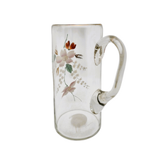 Load image into Gallery viewer, Carafe en verre émaillé à décor de fleurs et muguet, vers 1900 Le Charme des Violettes - Brocante en ligne
